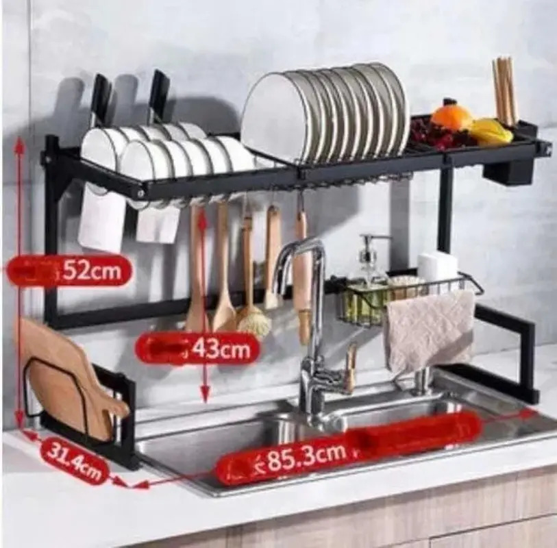Escurridor De Platos Organizdor De Fregadero Rack De Cocina - Imagen 9