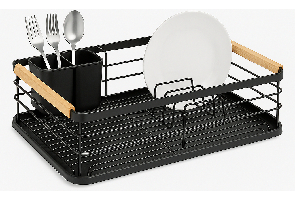 Secaplatos Escurridor Platera Acero Carbono Con Cubiertero - Imagen 2