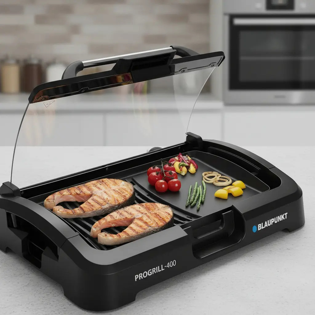 Parrilla Eléctrica Blaupunkt 2 En 1 Grill Y Plancha 2400w