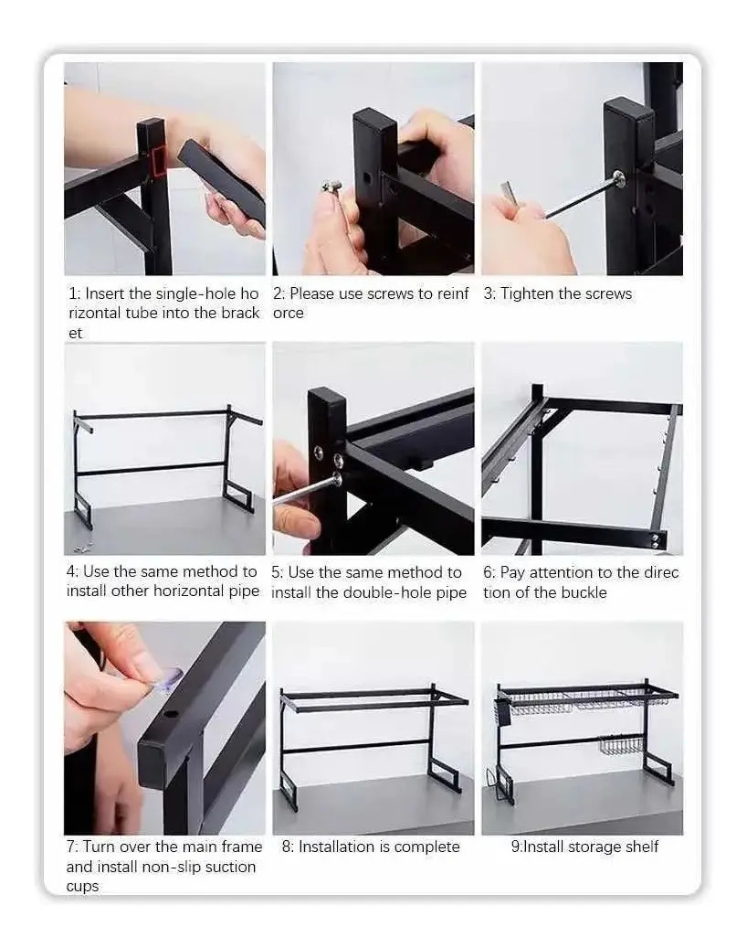 Escurridor De Platos Organizdor De Fregadero Rack De Cocina - Imagen 10