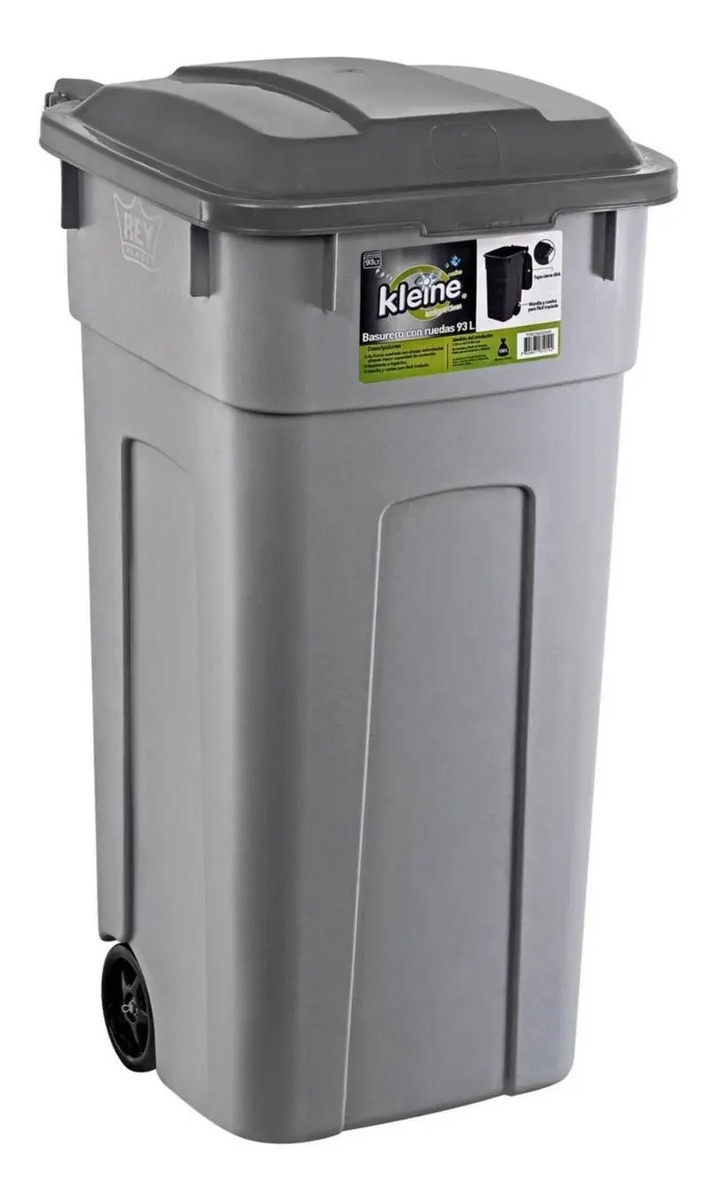Basurero Papelero Contenedor 93l Con Tapa Marca Reyplast