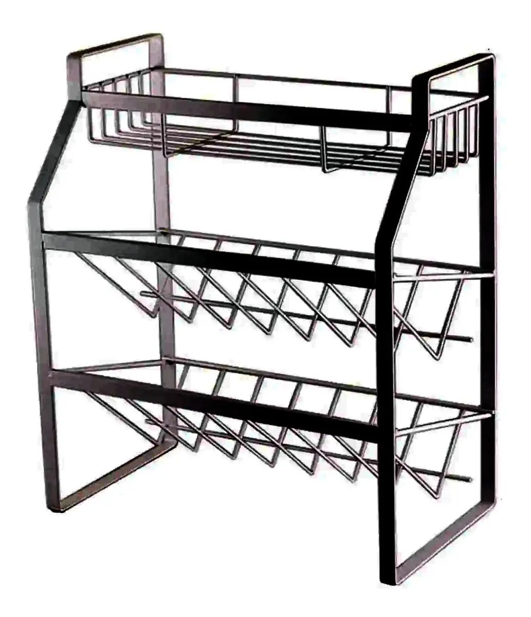 Organizador Rack De Cocina Especias Botellas 3 Niveles - Imagen 8