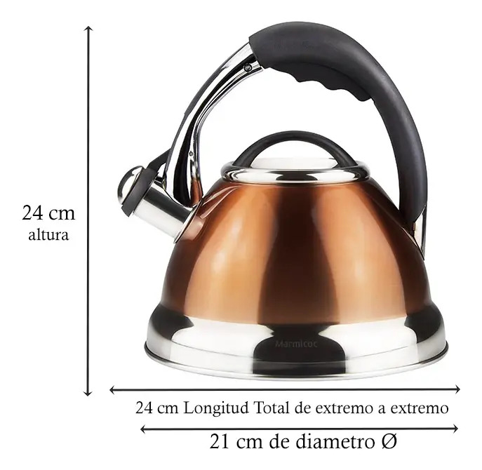 Tetera 3 Litros Acero Inox Modelo Sabina Marca Marmicoc - Imagen 10