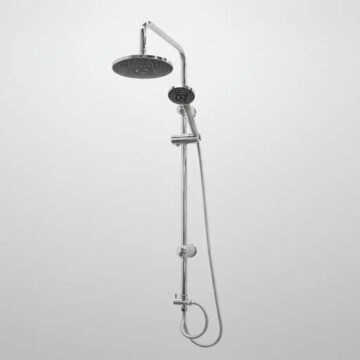 Columna De Ducha Grifo Plato Llave Modelo Rimini Stretto Color Cromo