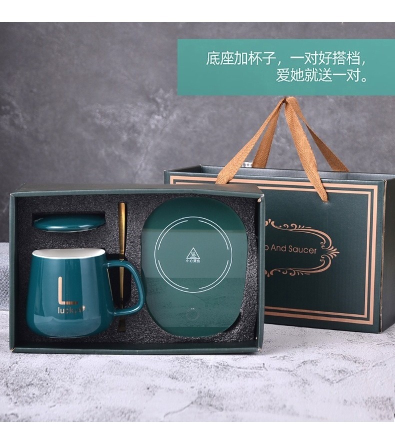 Taza Con Tapa Y Con Calentador Eléctrico Y Cuchara - Imagen 2