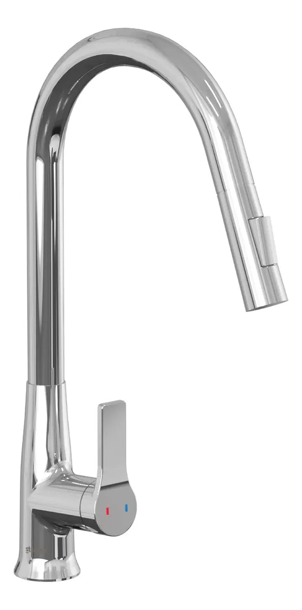 Monomando Llave Extraíble Lavaplatos Modelo Trivento Stretto - Imagen 2