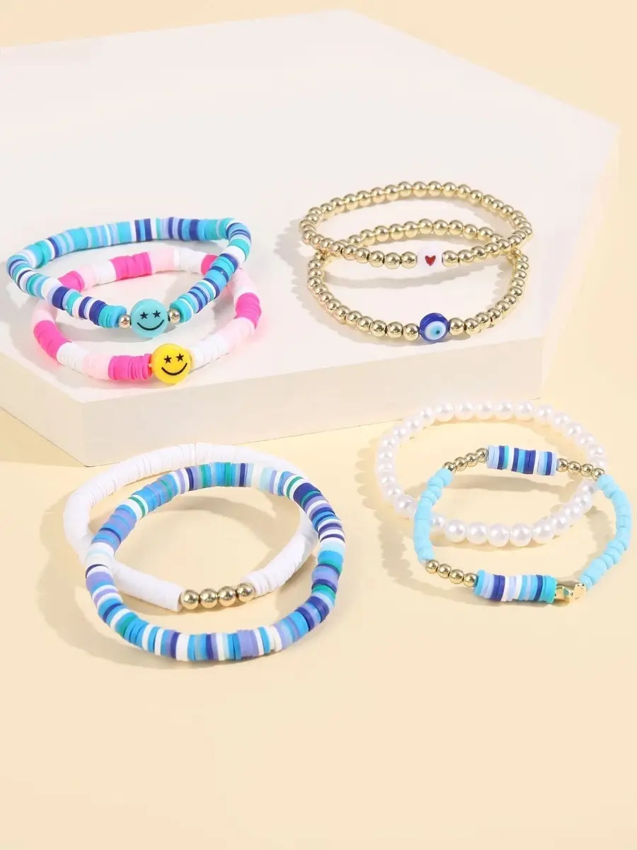 Pulseras Set 8 Piezas Colores Dijes Y Expreciones Pnl - Imagen 7