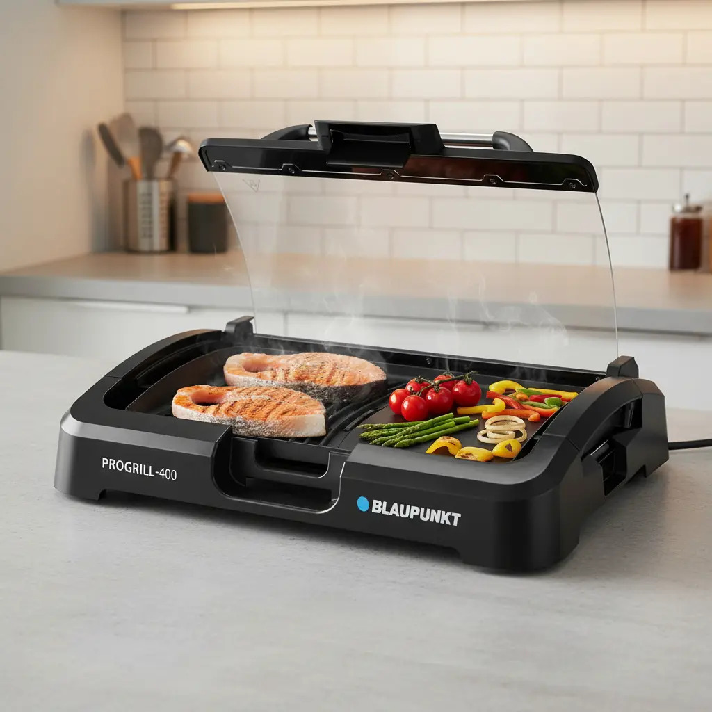 Parrilla Eléctrica Blaupunkt 2 En 1 Grill Y Plancha 2400w - Imagen 3