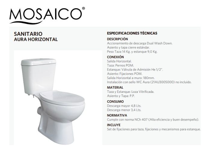 Asiento y Tapa para WC Aura Stretto - Imagen 5