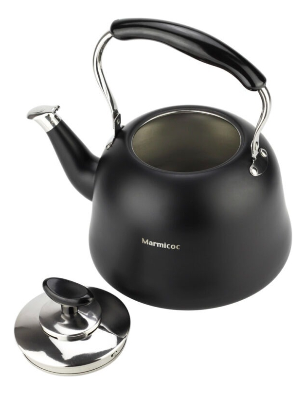 Tetera De Acero Inoxidable Modelo Sara Black 3l Marmicoc - Imagen 6