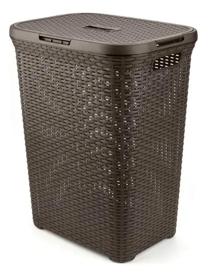 Cesto Canasto Para Ropa Ratan 60 Litros Con Tapa - Imagen 3
