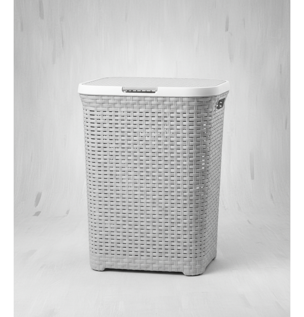 Cesto Canasto Para Ropa Ratan 60 Litros Con Tapa Reyplast - Imagen 6