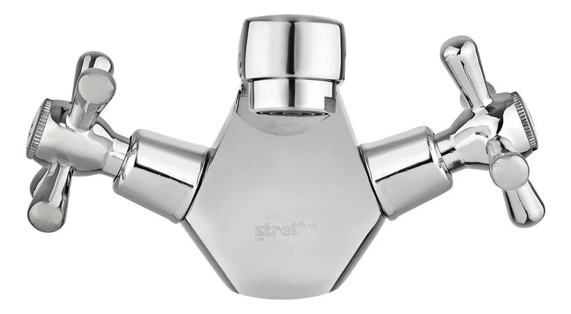 Monoblock Llave Grifo Lavatorio Mossini Cruz Marca Stretto - Imagen 3