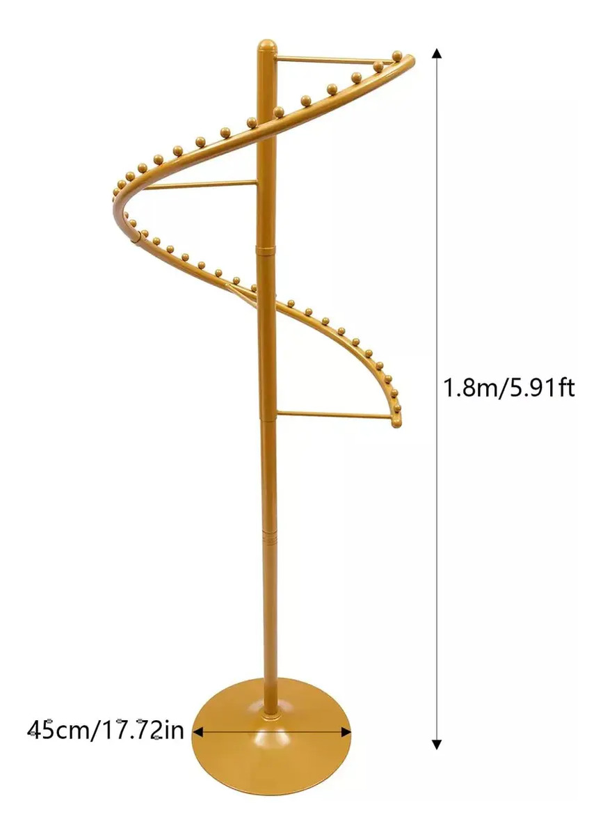 Perchero Exhibidor Metálico Espiral Resistente Moderno - Imagen 21