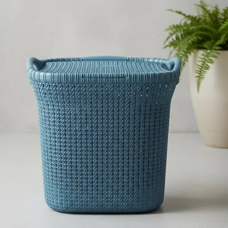 Moderno Cesto Canasto Para Ropa Khipu 40 Litros Con Tapa - Imagen 8
