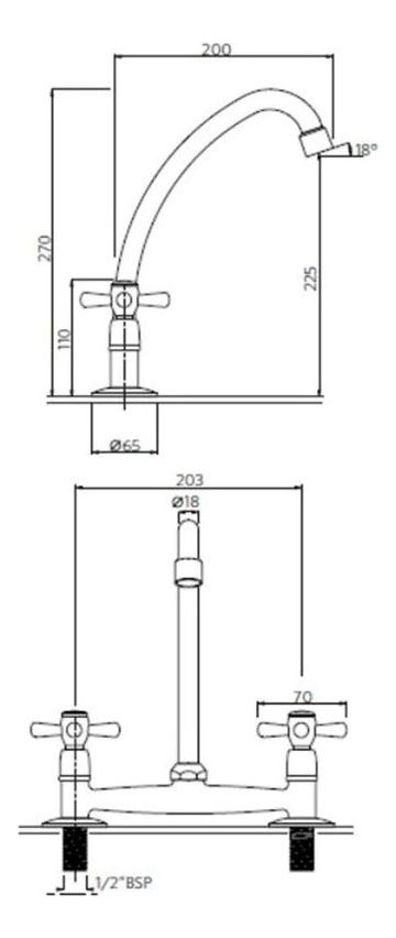 Combinación Llave Grifo Lavaplatos Fregadero Mossini Cruz - Imagen 5