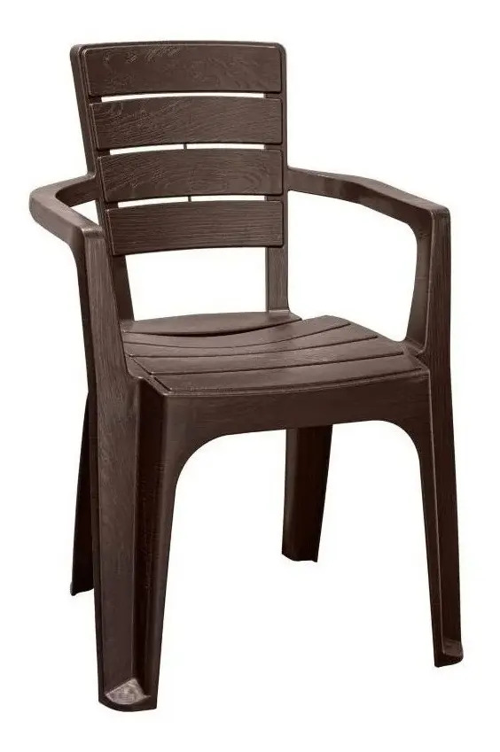 Silla Comedor/terraza/camping Rattan Con Apoyabrazos - Imagen 6