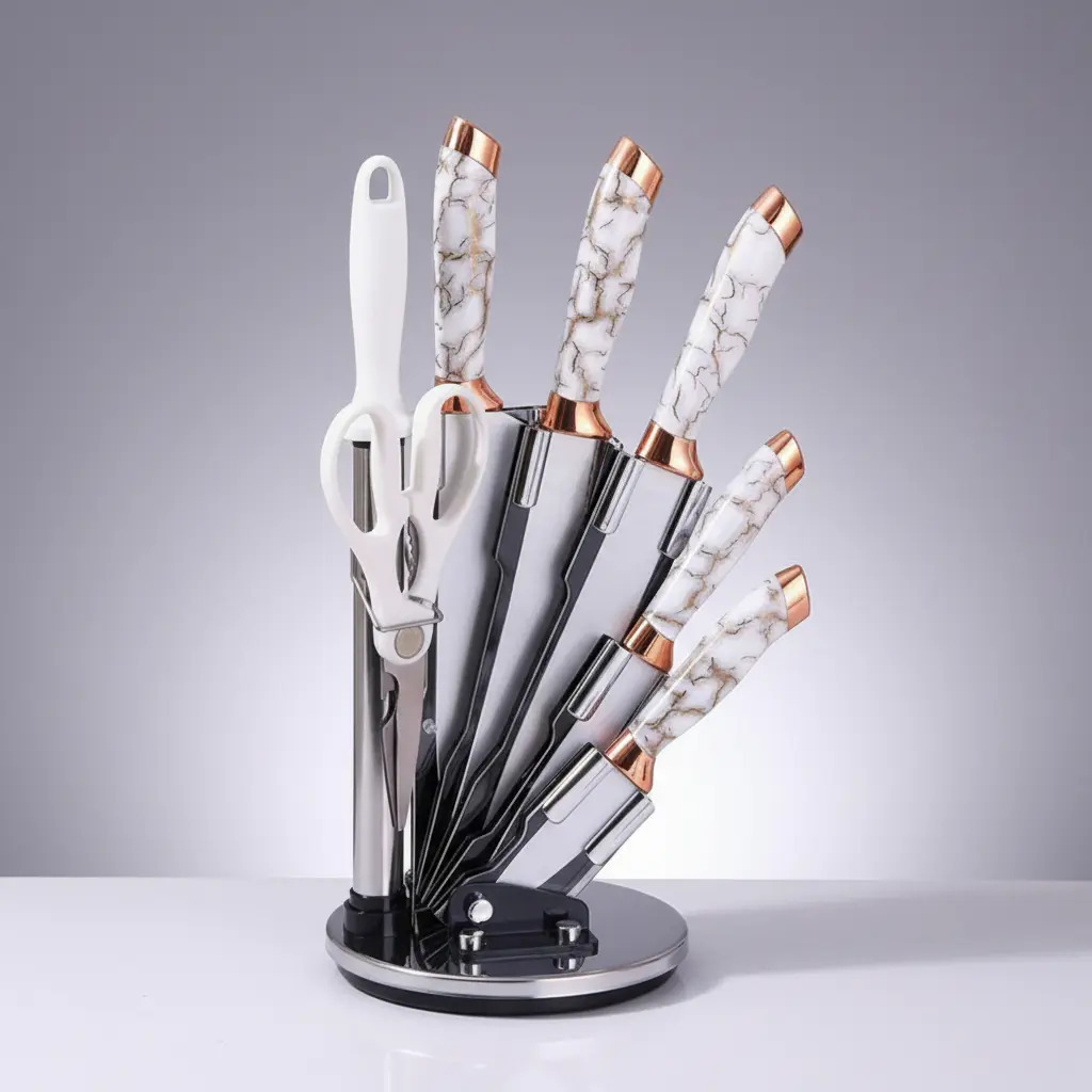 Set De Cuchillos Premium 8 Piezas Con Soporte Giratorio - Imagen 37