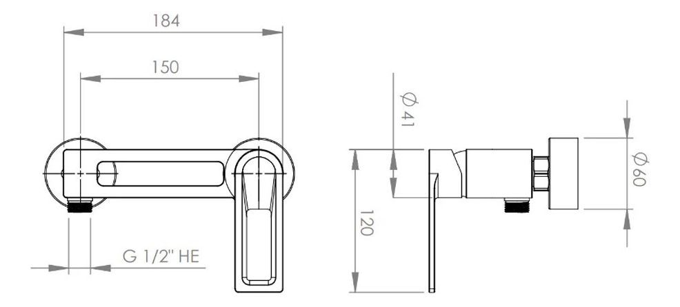 Monomando Llave Grifo Para Ducha Modelo Tarento Marca Stretto - Imagen 3