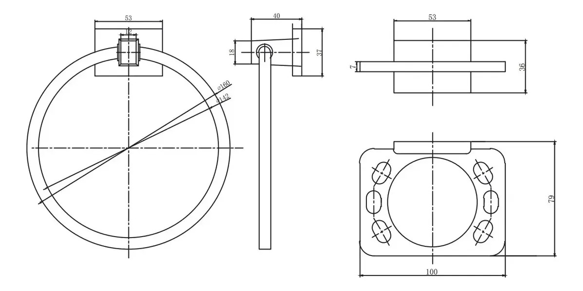 Kit De Accesorios Para Baño Modelo Mossini Marca Stretto - Imagen 5