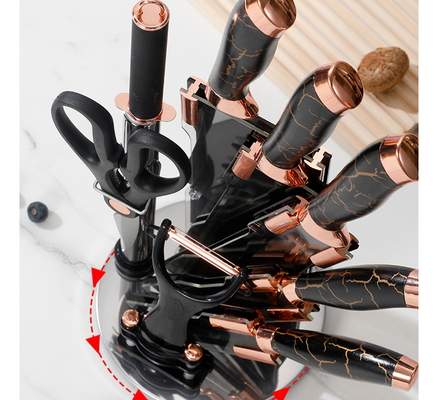 Set De Cuchillos Premium 9 Piezas Con Soporte Giratorio - Imagen 18