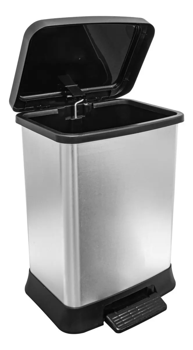 Basurero De Pedal Con Porta Bolsa 40 Litros Modelo Lexuss