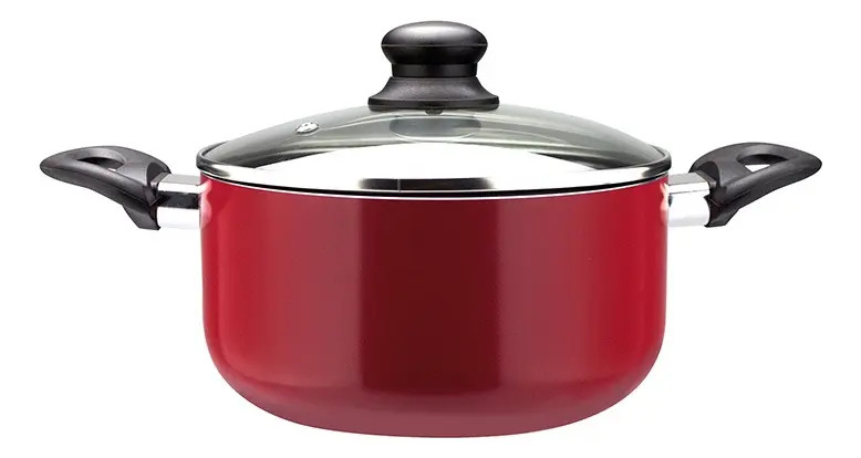 Bateria De Cocina 9 Piezas Antiadherente Slide Rojo Marmicoc - Imagen 2