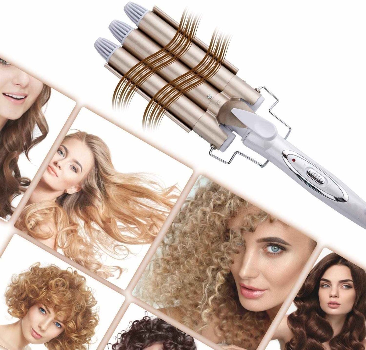 Ondulador Rizador De Pelo Profesional Triple - Imagen 11
