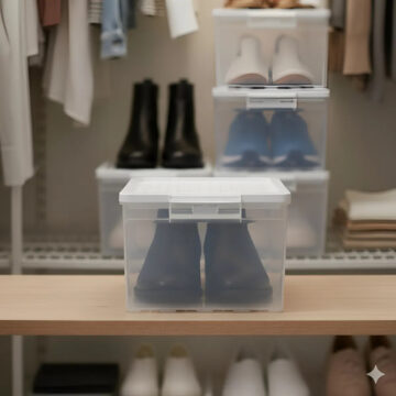 Caja Organizadora Zapatera Modelo Luxor 12 Litros Reyplast