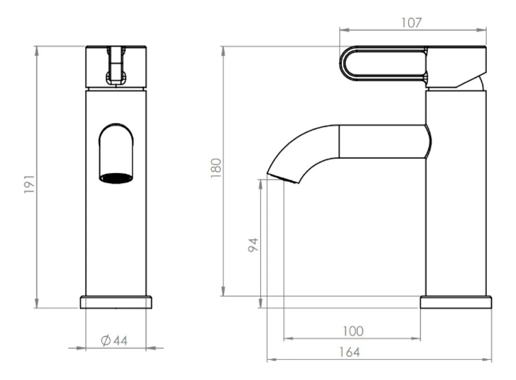 Monomando Llave Grifo Lavatorio Lavamanos Rizzo Stretto - Imagen 5