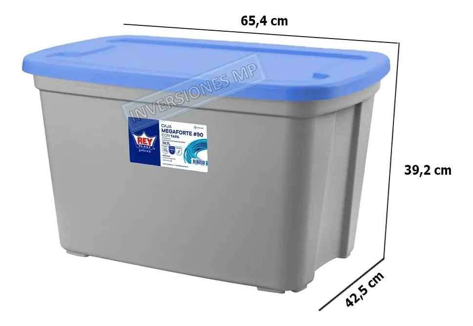 Caja Organizadora Almacenamiento Megaforte 75 Litros - Imagen 10