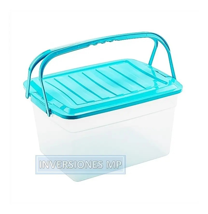 Caja Organizadora Almacenamiento Con Broches Y Asas 18 Lts