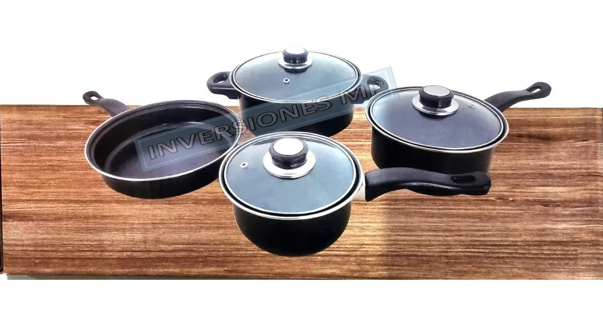 Juego Set Bateria De Cocina Antiadherentes 7 Piezas - Imagen 2