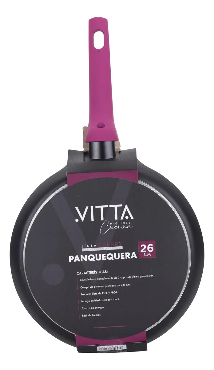 Panquequera Budare Plancha Cherry Marca Vitta 26cm - Imagen 8