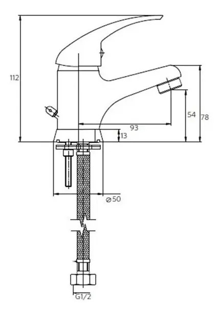 Monomando Llave Grifo Lavatorio Modelo Ornella - Imagen 4