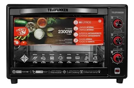 Horno De Mesa Electrico Telefunken Tf E650c 2300w 60l - Imagen 2