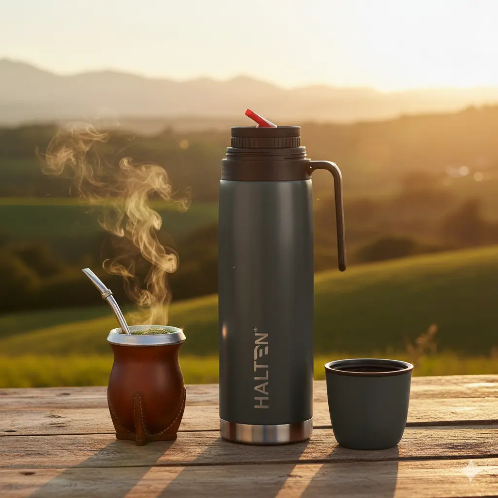 Termo 1 Litro Especial Para Mate Matero Marca Halten - Imagen 30