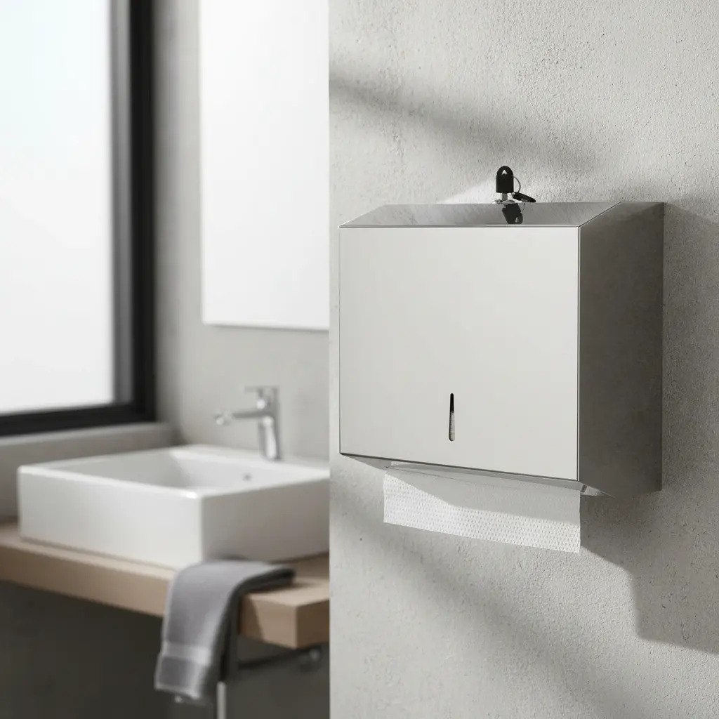 Dispensador De Toalla Interfoliada Acero Inoxidable C/llaves - Imagen 4