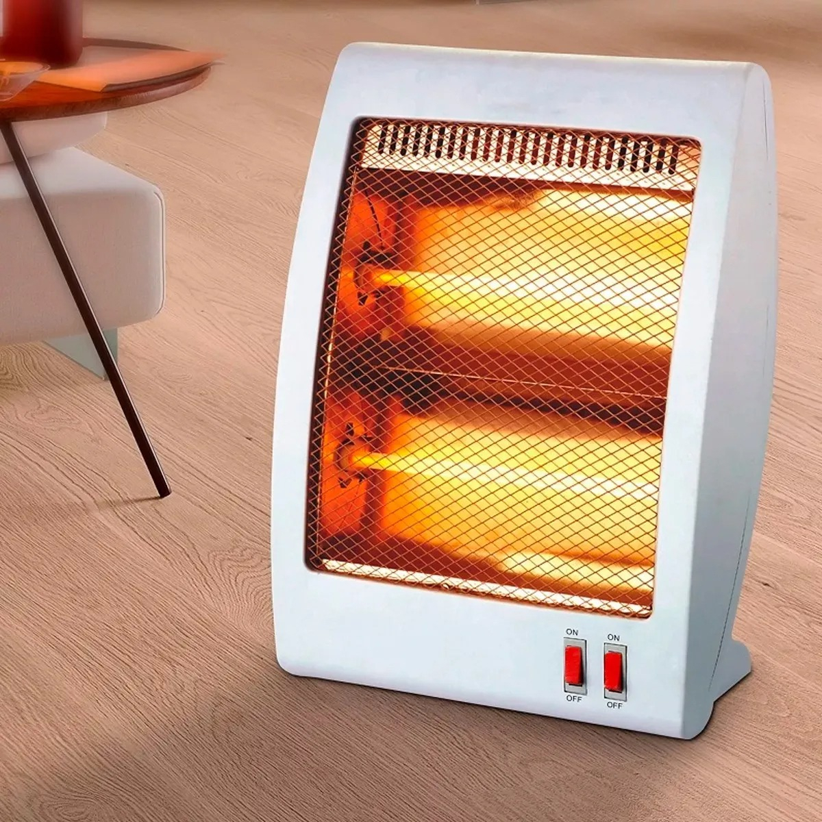 Estufa Calentador Cuarzo 2 Niveles Con Antivuelco 800w - Imagen 2