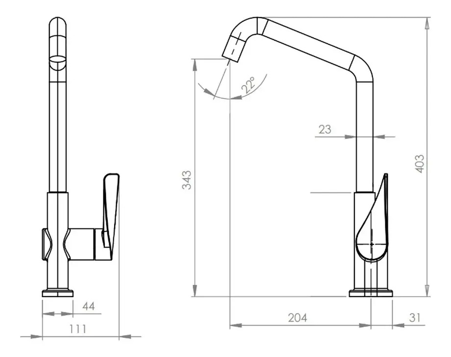 Monomando Llave Grifo Para Lavaplatos Lissone Marca Stretto - Imagen 6