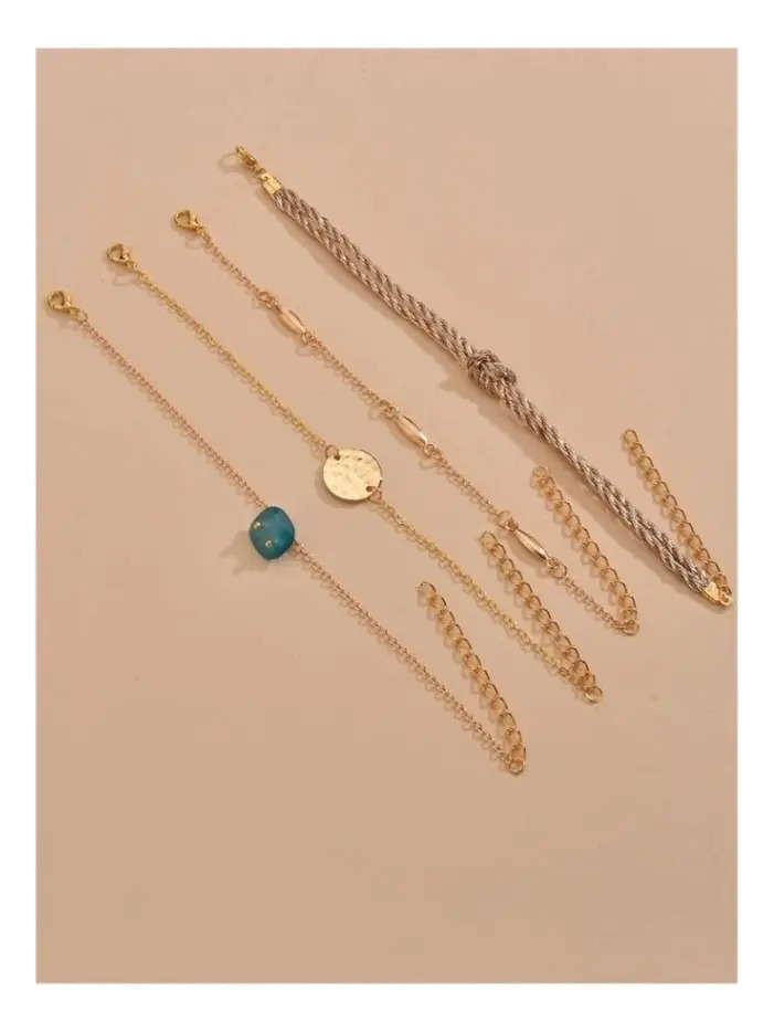Pulsera Con Diseño Redondo Set 4 Piezas Pnl - Imagen 3