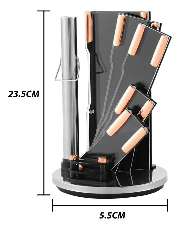 Set De Cuchillos Premium 9 Piezas Con Soporte Giratorio - Imagen 10