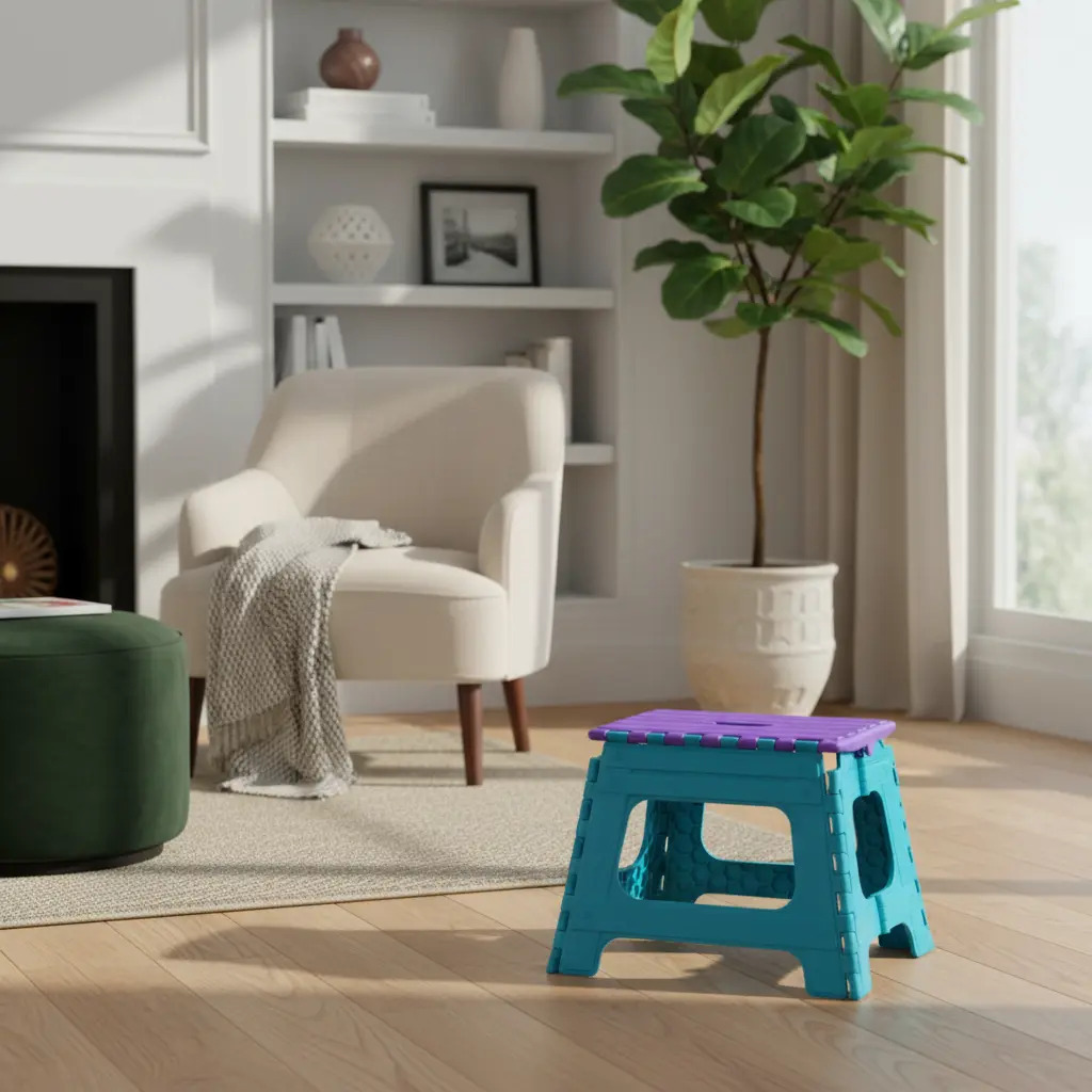 Banquito Taburete Piso Plegable Portatil Con Estilo Moderno - Imagen 13