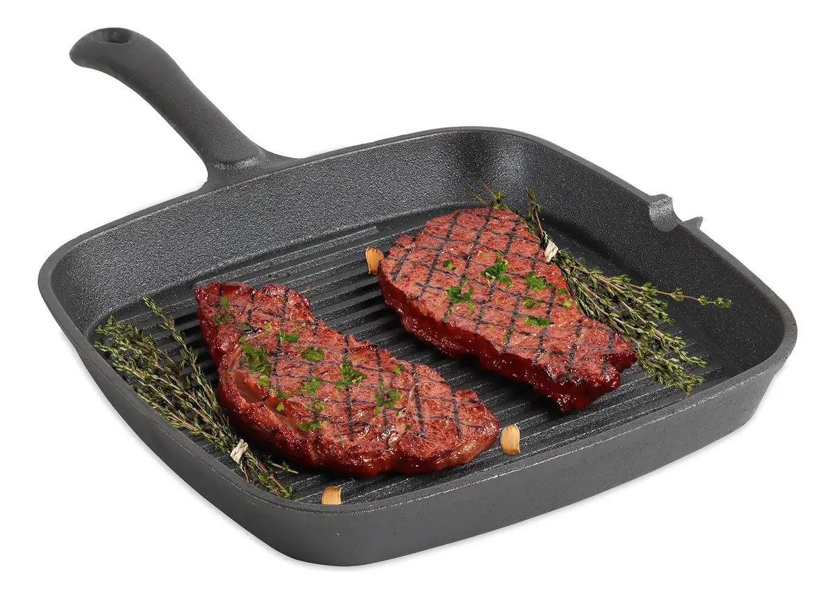 Sartén Grill Cuadrado Hierro Fundido Seki Iron Cast - Imagen 4