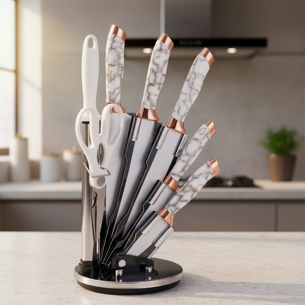 Set De Cuchillos Premium 8 Piezas Con Soporte Giratorio - Imagen 36