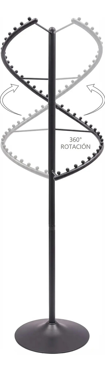 Perchero Exhibidor Metálico Espiral Resistente Moderno - Imagen 3
