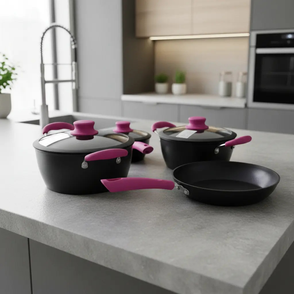 Batería Antiadherente De Cocina 7 Piezas Línea Cherry Vitta - Imagen 2
