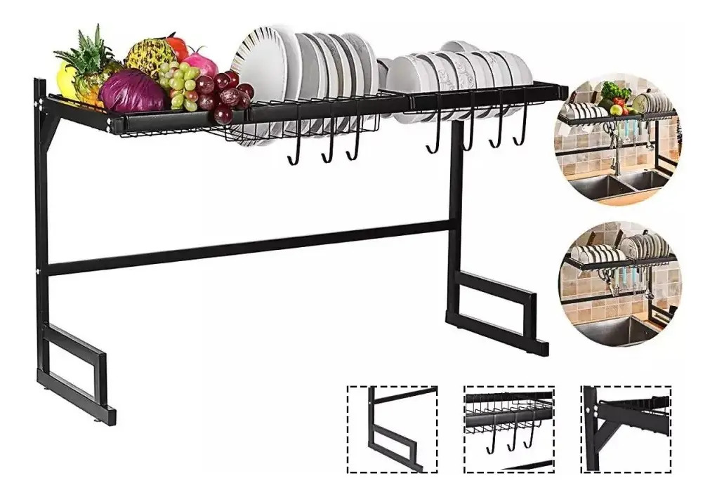 Escurridor De Platos Organizdor De Fregadero Rack De Cocina - Imagen 3