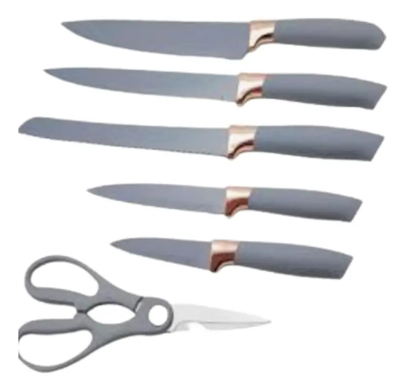 Set De Cuchillos Premium 9 Piezas Con Soporte Giratorio Liso - Imagen 9