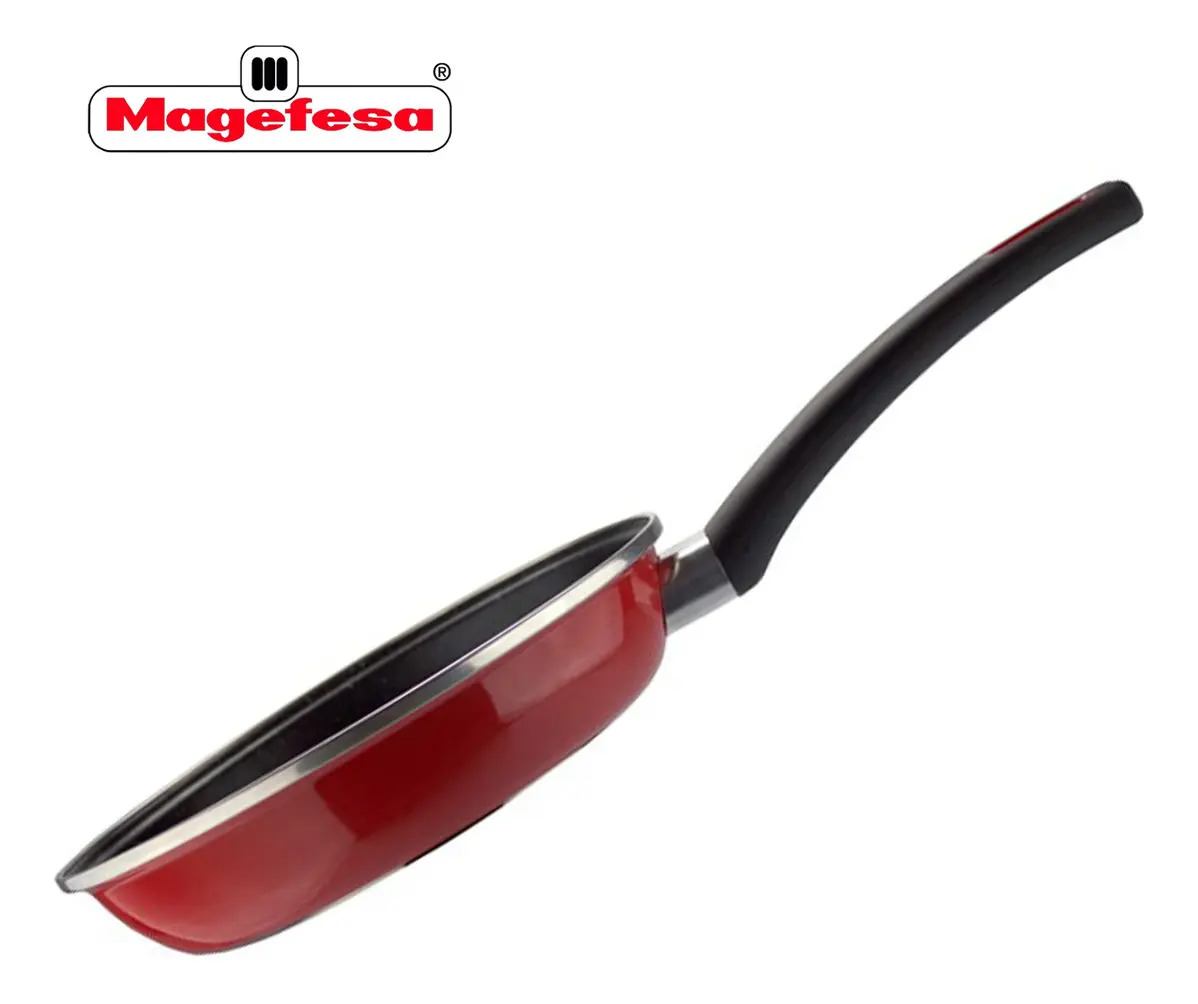 Batería Cocina Magefesa Roja Set 7 Piezas Acero Vitrificado - Imagen 5